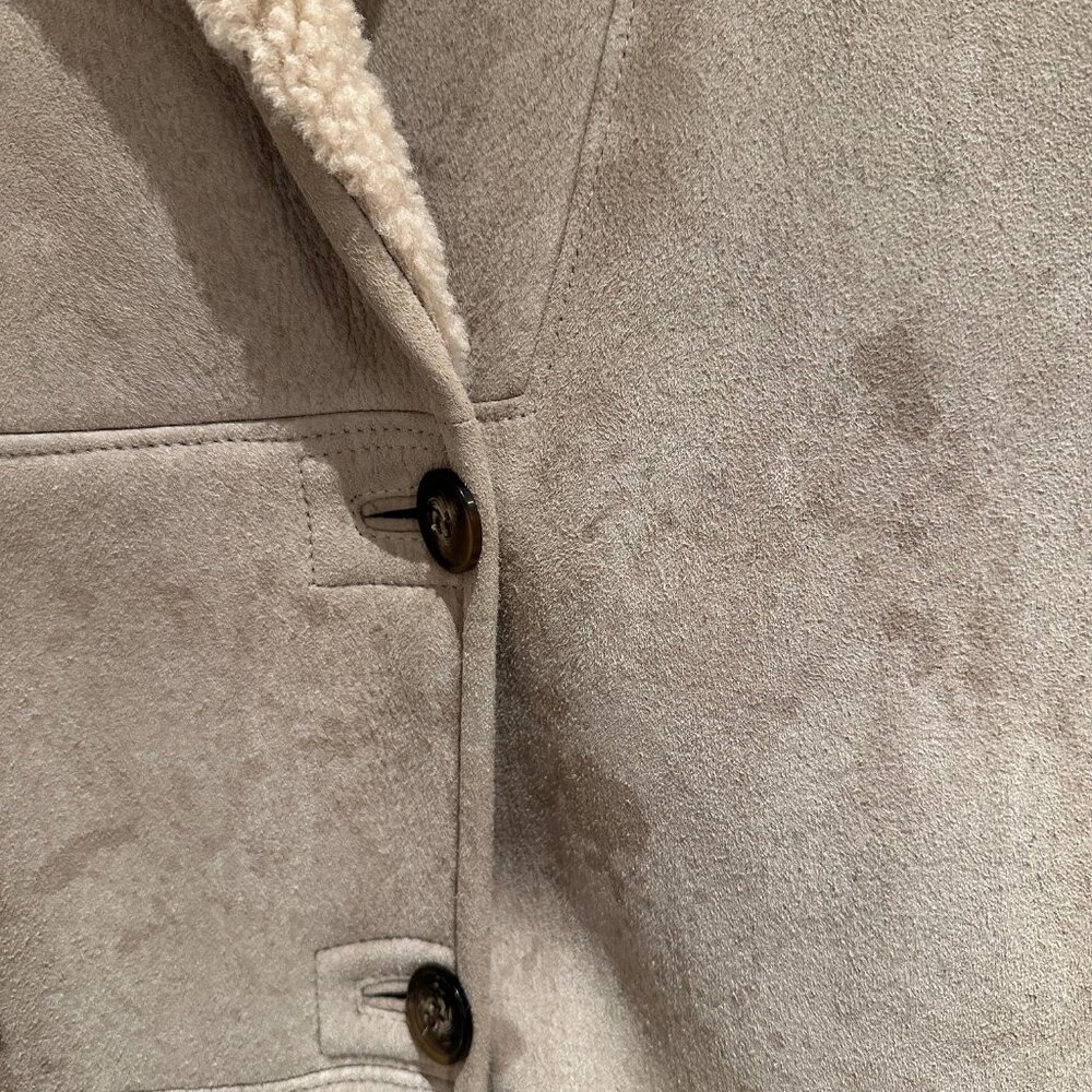 LOULOU Studio Beige Real Shearling Coat- Size S - Picture 3 of 16